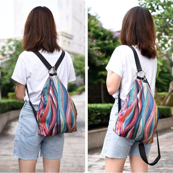 Premium Backpack for Women, Bohemia Style Fashion Casual Daypack Backpack, Small - Picture 6 of 6